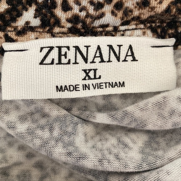 ZENANA Jersey snake print Tunic Womens hooded longline Cozy Soft loungewear XL - Picture 5 of 9